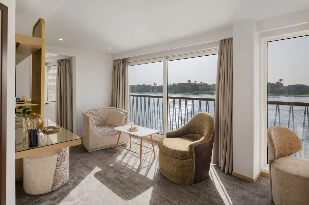 Lounge aboard the MS Tamr Henna Nile Cruise Nile cruise
